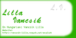 lilla vancsik business card